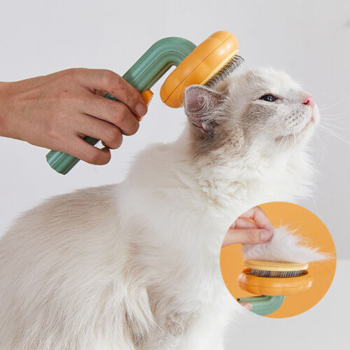 Pet Pumpkin Brush, Pet Grooming Self Cleaning Slicker Brush For Dogs Cats Puppy Rabbit,